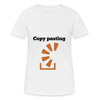 Copy Pasting Programming Coder Software Developer - Frauen T-Shirt atmungsaktiv - Weiß - Vorne - AI Model Female 172 dark (172cm)