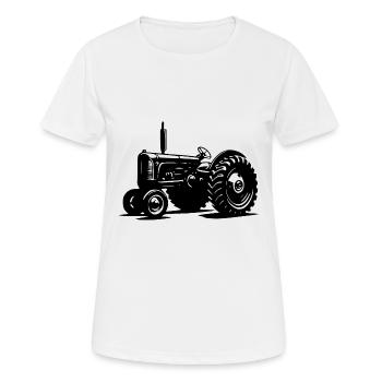 Kleiner Feld Schlepper Landmaschinen Traktor - Frauen T-Shirt atmungsaktiv - Weiß - Vorne - AI Model Female 172 dark (172cm)