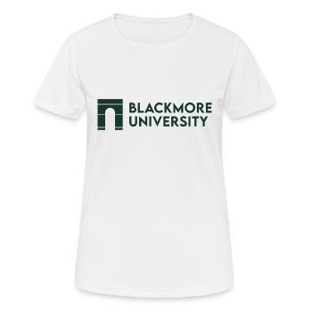 Blackmore University Hoodie - Frauen T-Shirt atmungsaktiv - Weiß - Vorne - AI Model Female 172 dark (172cm)