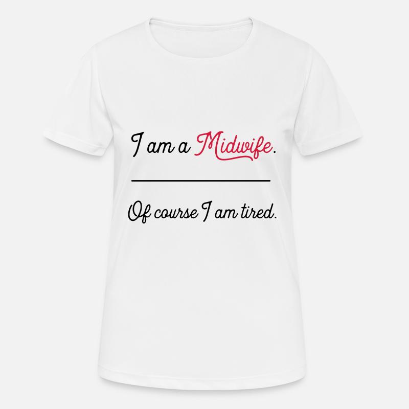 midwifetired - Women's Breathable T-Shirt - white