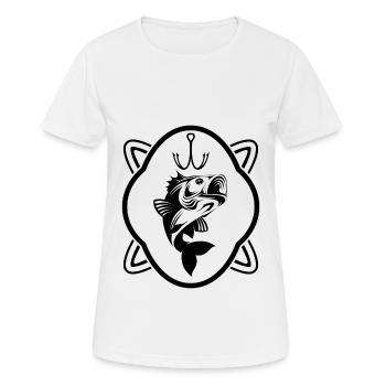 Angler - Fisherman - Sport fisherman - Perch - Women's Breathable T-Shirt - white - Front - AI Model Female 172 dark (172cm)