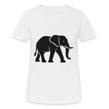 Elephant - Big Game, Tusk, Ivory - Women's Breathable T-Shirt - white - Front - AI Model Female 172 dark (172cm)