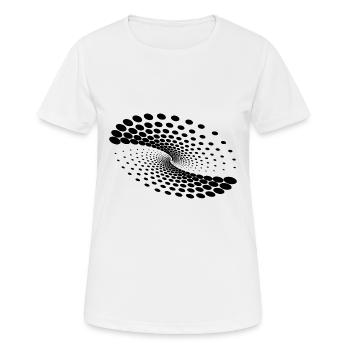 Gedrehte Strudel Spirale Planeten Formation - Frauen T-Shirt atmungsaktiv - Weiß - Vorne - AI Model Female 172 dark (172cm)