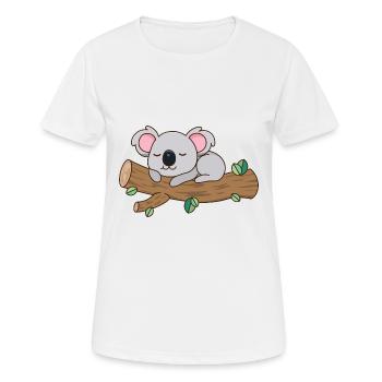 Koala doux - T-shirt respirant Femme - blanc - Devant - AI Model Female 172 dark (172cm)