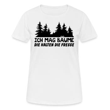 Ich Mag Bäume Die Halten Die Fresse - Frauen T-Shirt atmungsaktiv - Weiß - Vorne - AI Model Female 172 dark (172cm)