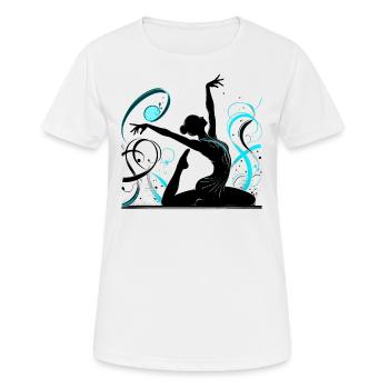 Dance - Frauen T-Shirt atmungsaktiv - Weiß - Vorne - AI Model Female 172 dark (172cm)