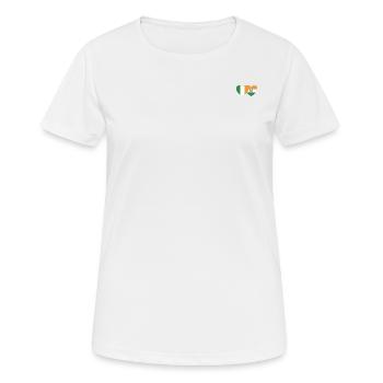 Irland Indien Flagge Herz - Frauen T-Shirt atmungsaktiv - Weiß - Vorne - AI Model Female 172 dark (172cm)