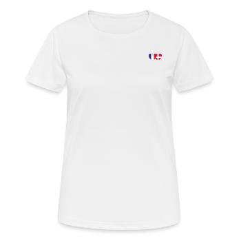 France Denmark Flag Heart - Women's Breathable T-Shirt - white - Front - AI Model Female 172 dark (172cm)