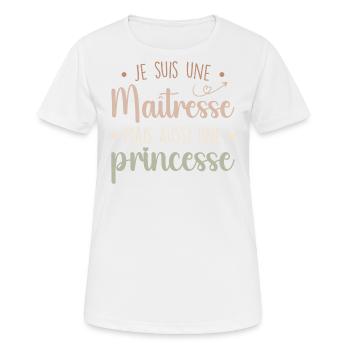 Herrin und Prinzessin - Beeindruckende Herrin - Frauen T-Shirt atmungsaktiv - Weiß - Vorne - AI Model Female 172 dark (172cm)