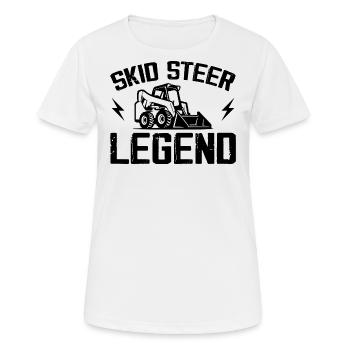 Never Underestimate An Old Man With A Skid Steer - T-shirt respirant Femme - blanc - Devant - AI Model Female 172 dark (172cm)