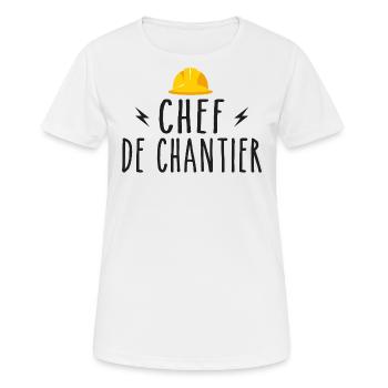 Site Manager - Women's Breathable T-Shirt - white - Front - AI Model Female 172 dark (172cm)
