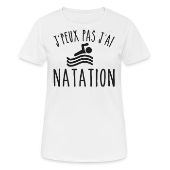 Schwimmen Ich kann nicht schwimmen Schwimmer - Frauen T-Shirt atmungsaktiv - Weiß - Vorne - AI Model Female 172 dark (172cm)