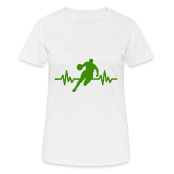 Haertbeat Basketball - USA - Team Sport - Hoops - Frauen T-Shirt atmungsaktiv - Weiß - Vorne - AI Model Female 172 dark (172cm)