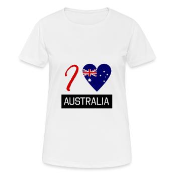 australie - Australie - T-shirt respirant Femme - blanc - Devant - AI Model Female 172 dark (172cm)