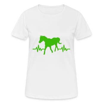 Heartbeat - Étalon Cheval Jument Ross Equestrian - T-shirt respirant Femme - blanc - Devant - AI Model Female 172 dark (172cm)