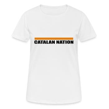 Catalan Nation - Women's Breathable T-Shirt - white - Front - AI Model Female 172 dark (172cm)
