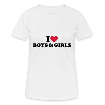 Bisexuell - Frauen T-Shirt atmungsaktiv - Weiß - Vorne - AI Model Female 172 dark (172cm)