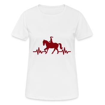 Heartbeat - Étalon Cheval Jument Ross Polo - T-shirt respirant Femme - blanc - Devant - AI Model Female 172 dark (172cm)