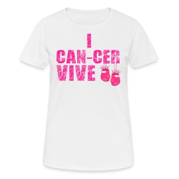 Brustkrebs Brustkrebs Loop - Frauen T-Shirt atmungsaktiv - Weiß - Vorne - AI Model Female 172 dark (172cm)