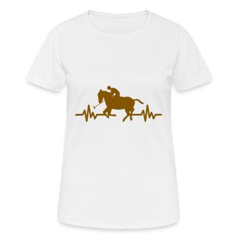 Heartbeat - Étalon Cheval Jument Ross Polo - T-shirt respirant Femme - blanc - Devant - AI Model Female 172 dark (172cm)