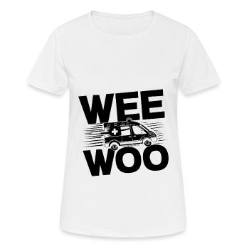 Wee Woo Ambulancier Ambulanciers Paramédicaux EMS Paramedic - T-shirt respirant Femme - blanc - Devant - AI Model Female 172 dark (172cm)