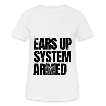 Ohren hoch System Bewaffnet Deutscher Schäferhund Liebhaber GSD Hund - Frauen T-Shirt atmungsaktiv - Weiß - Vorne - AI Model Female 172 dark (172cm)