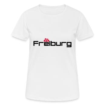 Freiburg - Frauen T-Shirt atmungsaktiv - Weiß - Vorne - AI Model Female 172 dark (172cm)