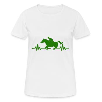 Heartbeat - Étalon Cheval Jument Ross Polo - T-shirt respirant Femme - blanc - Devant - AI Model Female 172 dark (172cm)