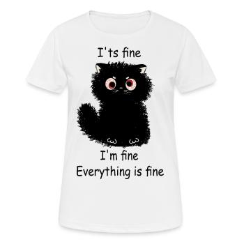 Cute Kitty - Women's Breathable T-Shirt - white - Front - AI Model Female 172 dark (172cm)