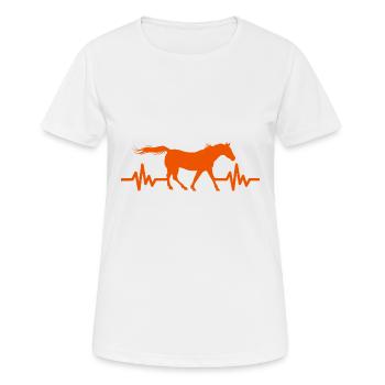 Heartbeat - Étalon Cheval Jument Ross Equestrian - T-shirt respirant Femme - blanc - Devant - AI Model Female 172 dark (172cm)
