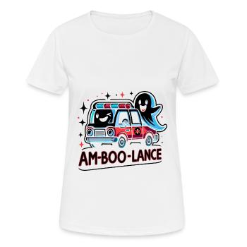 Am-Boo-Lance Ambulancier ambulancier ambulanciers ambulanciers EMS Hallo - T-shirt respirant Femme - blanc - Devant - AI Model Female 172 dark (172cm)