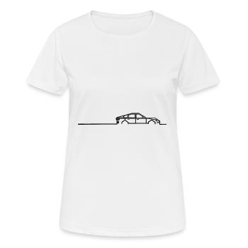 Auto Silhouette - Frauen T-Shirt atmungsaktiv - Weiß - Vorne - AI Model Female 172 dark (172cm)
