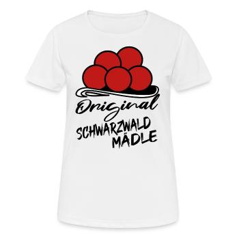 Schwarzwald Mädle Heimat Bollenhut Kuckuck - Frauen T-Shirt atmungsaktiv - Weiß - Vorne - AI Model Female 172 dark (172cm)