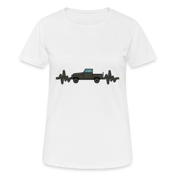 Auto - Pick Up - Herzschlag - Luxus - Style - Frauen T-Shirt atmungsaktiv - Weiß - Vorne - AI Model Female 172 dark (172cm)