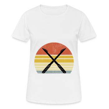 Rétro chirurgien chirurgie Chirurgien Docteur chirurgien Chirurgiens - T-shirt respirant Femme - blanc - Devant - AI Model Female 172 dark (172cm)