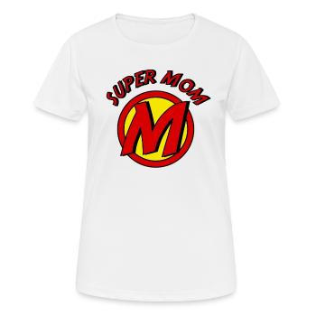 Super Mom Mother's Day Superhero - Women's Breathable T-Shirt - white - Front - AI Model Female 172 dark (172cm)