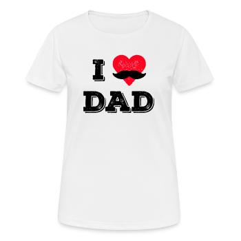 J'aime papa - Papa papa Papa papa - T-shirt respirant Femme - blanc - Devant - AI Model Female 172 dark (172cm)