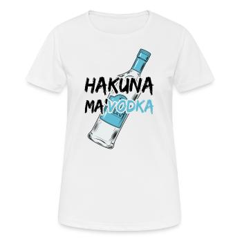 Hakuna ma' VODKA - Frauen T-Shirt atmungsaktiv - Weiß - Vorne - AI Model Female 172 dark (172cm)