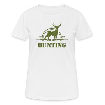 Hunting hunters hunt - Women's Breathable T-Shirt - white - Front - AI Model Female 172 dark (172cm)