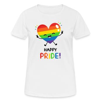 Happy Pride Day LGBT Gay CSD Queer Coming Out - Frauen T-Shirt atmungsaktiv - Weiß - Vorne - AI Model Female 172 dark (172cm)