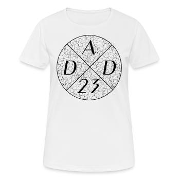 Dad 23 dad 2023 - Frauen T-Shirt atmungsaktiv - Weiß - Vorne - AI Model Female 172 dark (172cm)