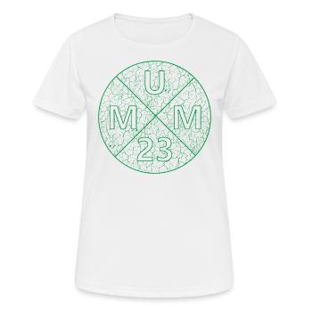 Mum 23 - Frauen T-Shirt atmungsaktiv - Weiß - Vorne - AI Model Female 172 dark (172cm)