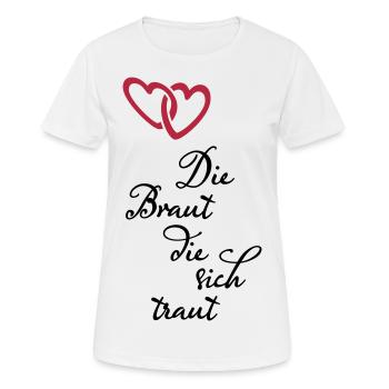 Bride that dares - Women's Breathable T-Shirt - white - Front - AI Model Female 172 dark (172cm)