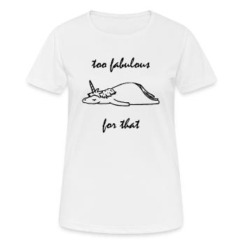 einhorn fabulous unicorn - Frauen T-Shirt atmungsaktiv - Weiß - Vorne - AI Model Female 172 dark (172cm)