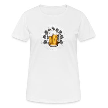 Bier Brauen Brauerei und Brauer Mälzer Biertrinker - Frauen T-Shirt atmungsaktiv - Weiß - Vorne - AI Model Female 172 dark (172cm)