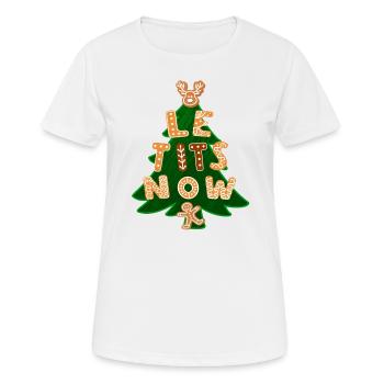 Chemise Le Tits Now - Chemise Let It Snow avec humour - T-shirt respirant Femme - blanc - Devant - AI Model Female 172 dark (172cm)