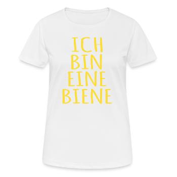 Ich bin eine Biene I Bienenkostüm - Frauen T-Shirt atmungsaktiv - Weiß - Vorne - AI Model Female 172 dark (172cm)