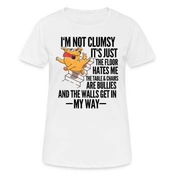 Funny clumsy gift sarcasm - Women's Breathable T-Shirt - white - Front - AI Model Female 172 dark (172cm)