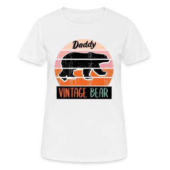 Papa Vintage Bär, Papa Bär - Frauen T-Shirt atmungsaktiv - Weiß - Vorne - AI Model Female 172 dark (172cm)