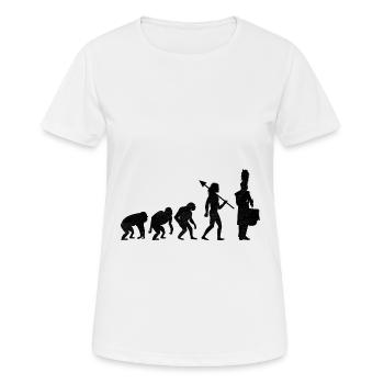 Drum Corps Evolution Marching Band Drum Music Perc - T-shirt respirant Femme - blanc - Devant - AI Model Female 172 dark (172cm)
